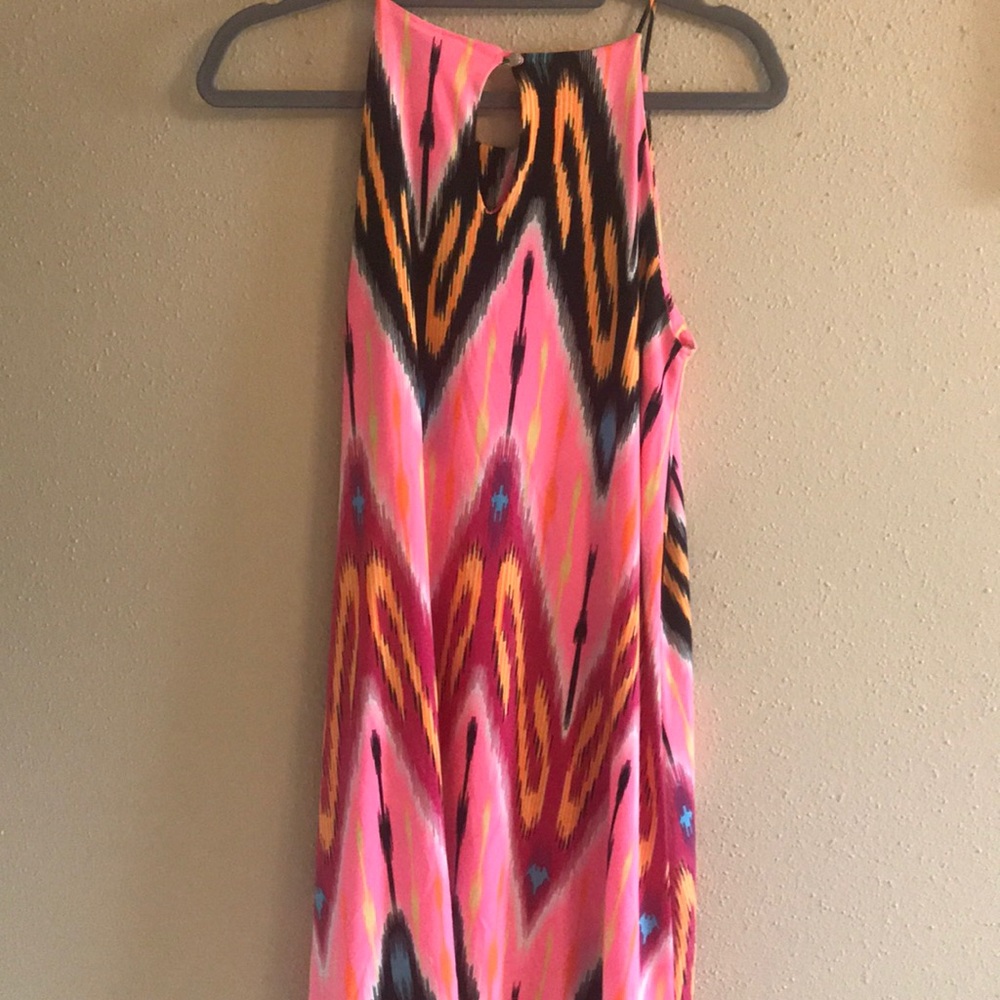 Pink Patterned Party Dress - image 3